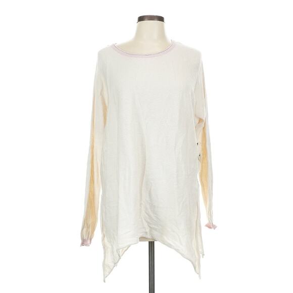 Cloth Design Pullover Sweater Scoop Neck DRAPE sweater handkerchief hem SMALL - Picture 1 of 5